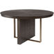 Lars 55 X 29.5 inch Espresso / Antique Brass Dining Table
